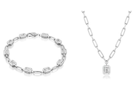 A diamond chain necklace and a diamond pendant from the Allure collection by TACORI.